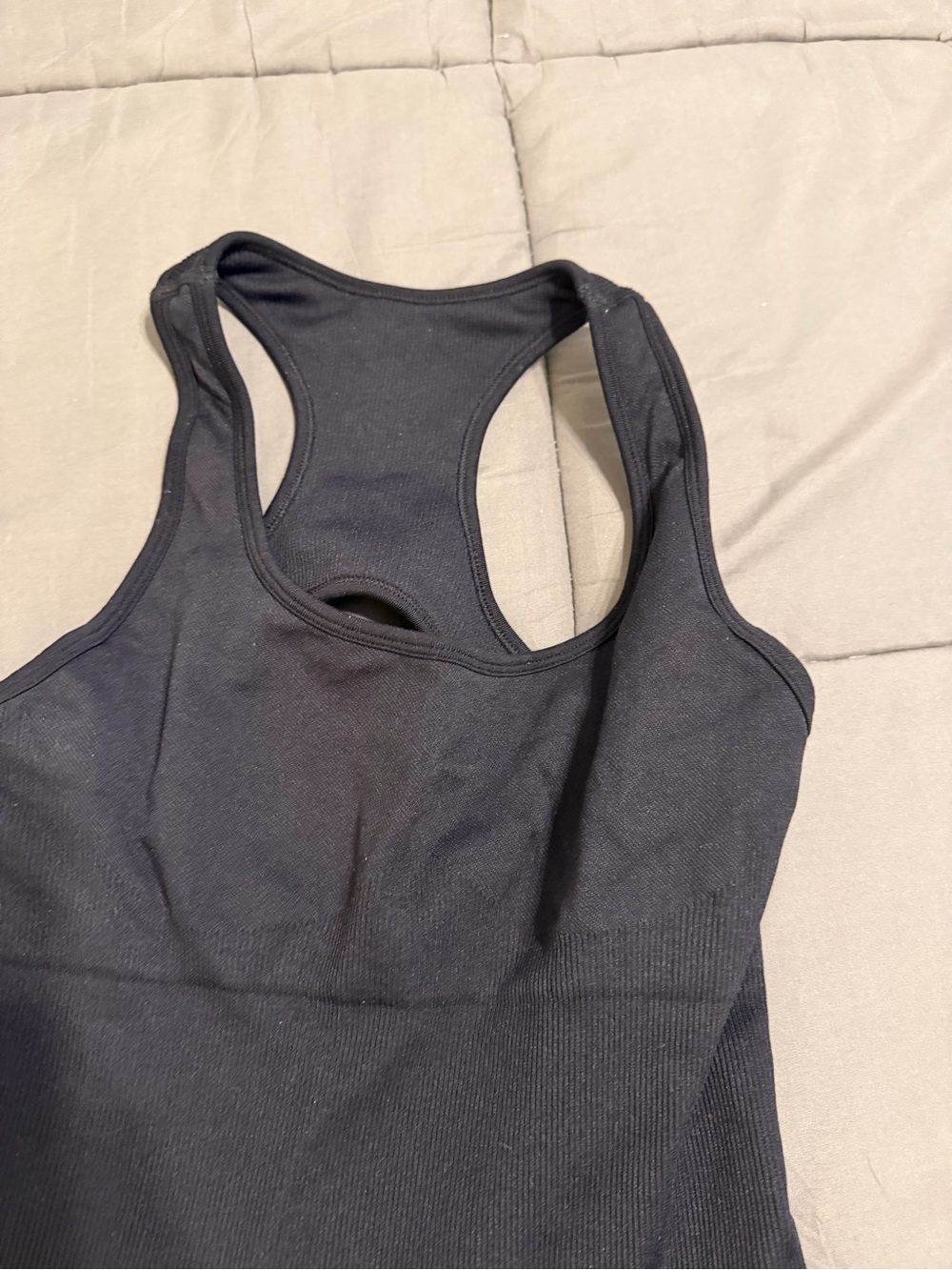 Seamless Racerback Bodysuit - Black